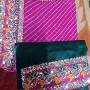 NEW SUPERHIT TRENDING EMBROIDERED COTTON THREAD & SEQUINS WORK DESIGNER SAREE