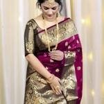 Women's Kanjivaram Soft Banarasi Silk Saree With Blouse Piece Wine